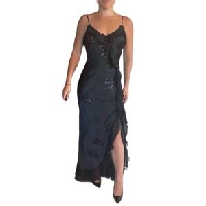 Jovani Silk Black Gown